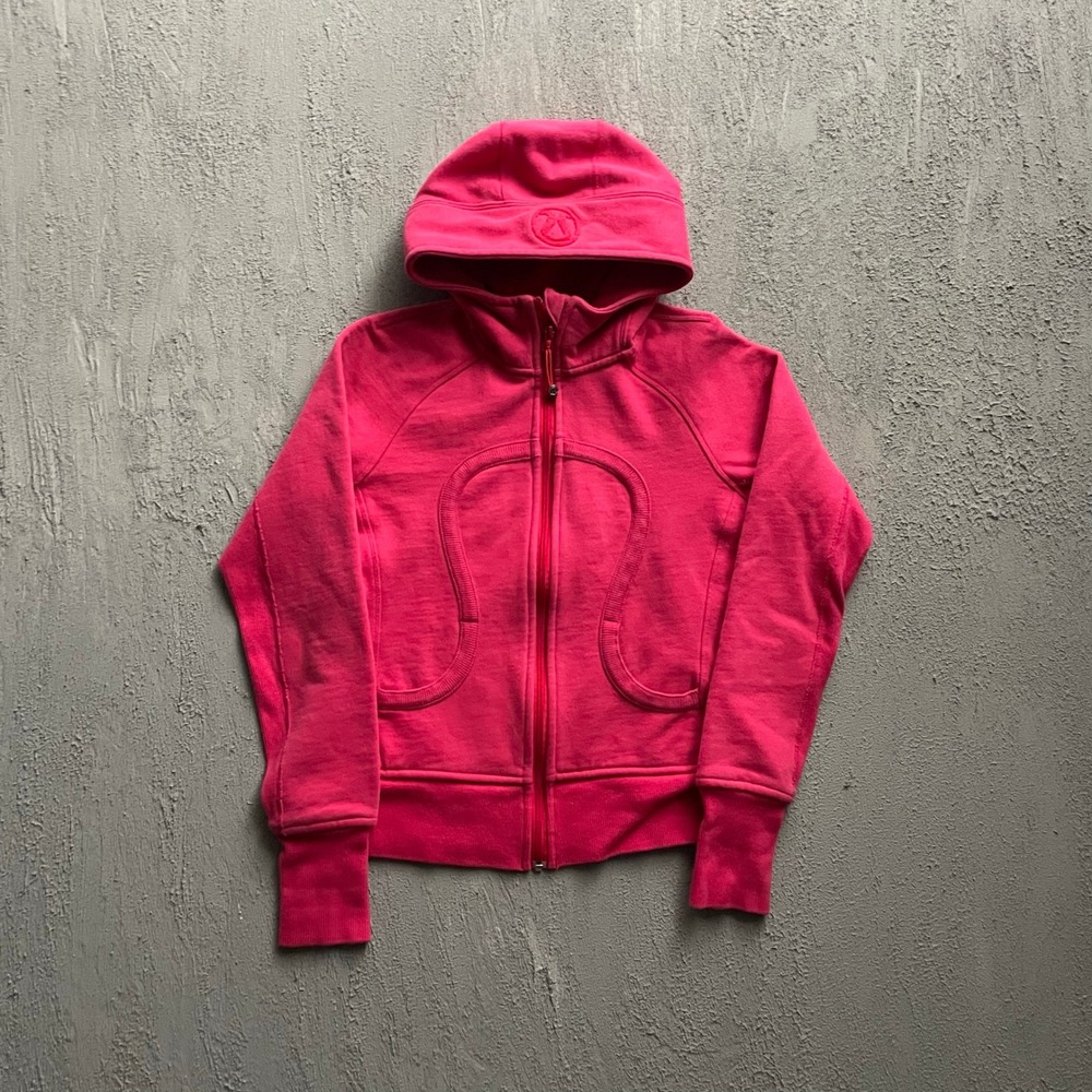Lululemon Scuba Full Zip Hoodie Women Size 4 Pink